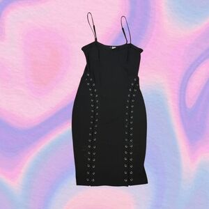 Sexy Black Bodycon Goth Minidress From Divided Size 6